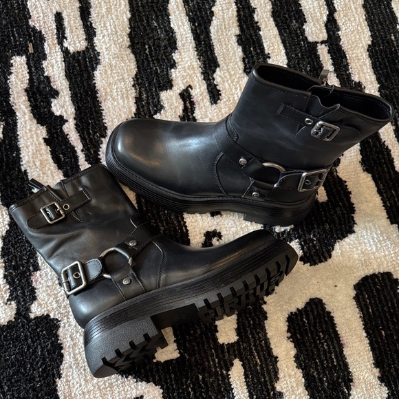 Circus by Sam Edelman Shoes - Black Combat Boots